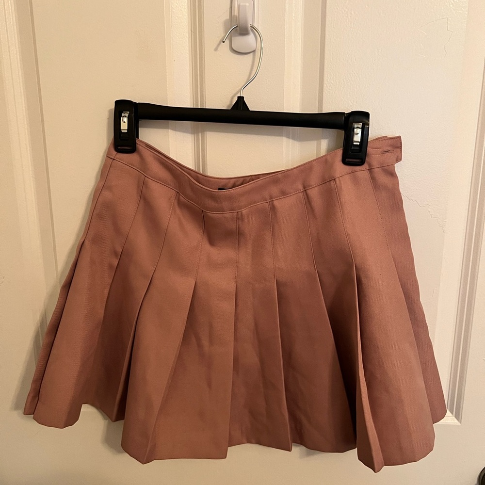 Dusty Rose Pleated Skirt
